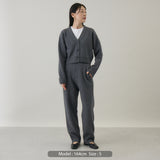 ウールカシミヤ Vネックカーディガン ショート