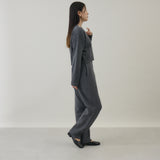 ウールカシミヤ Vネックカーディガン ショート