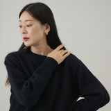 ウールカシミヤ クルーネックニット プルオーバー