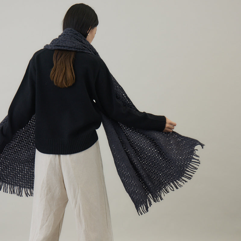 ふんわり軽やか空羽織りストール｜日本製　ユニセックス