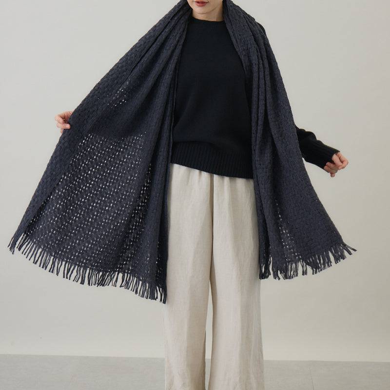 ふんわり軽やか空羽織りストール｜日本製　ユニセックス