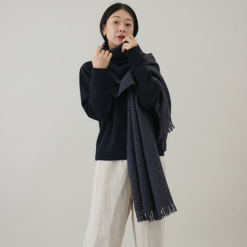 ふんわり軽やか空羽織りストール｜日本製　ユニセックス