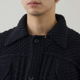 MERINO WOOL HANDKNITING G JACKET II |　ウール100％  ニットGジャン メンズ