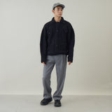 【Nine Tailor × kuros’別注】ウールシャギーキャップ｜チェック柄 日本製