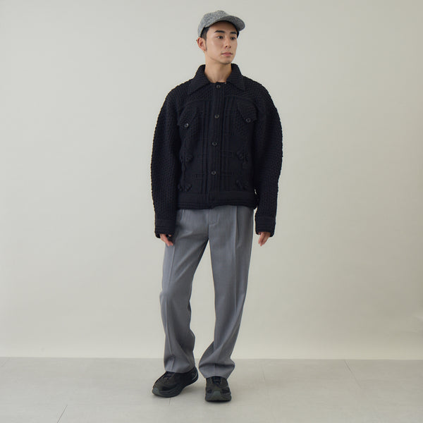 【Nine Tailor × kuros’別注】ウールシャギーキャップ｜チェック柄 日本製