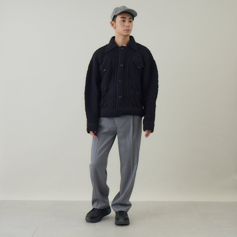 【Nine Tailor × kuros’別注】ウールシャギーキャップ｜チェック柄 日本製