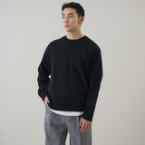 ウールカシミヤ クルーネックニット プルオーバー