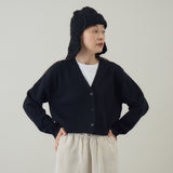 あったか耳付きニット帽｜手編み ウール100％ 日本製