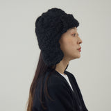 あったか耳付きニット帽｜手編み ウール100％ 日本製