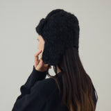 あったか耳付きニット帽｜手編み ウール100％ 日本製