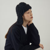 あったか耳付きニット帽｜手編み ウール100％ 日本製