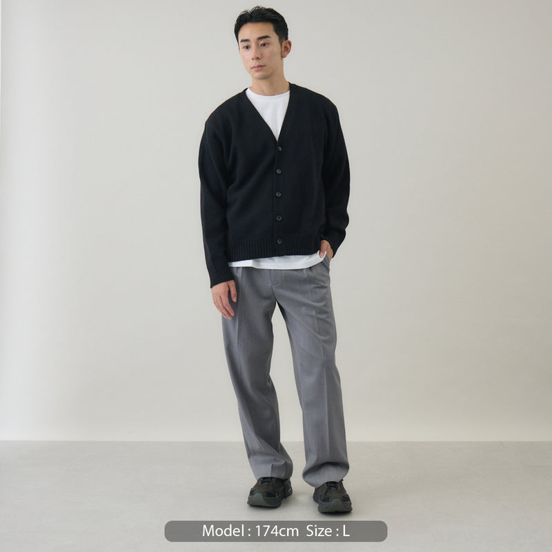 ウールカシミヤ Vネックカーディガン レギュラー