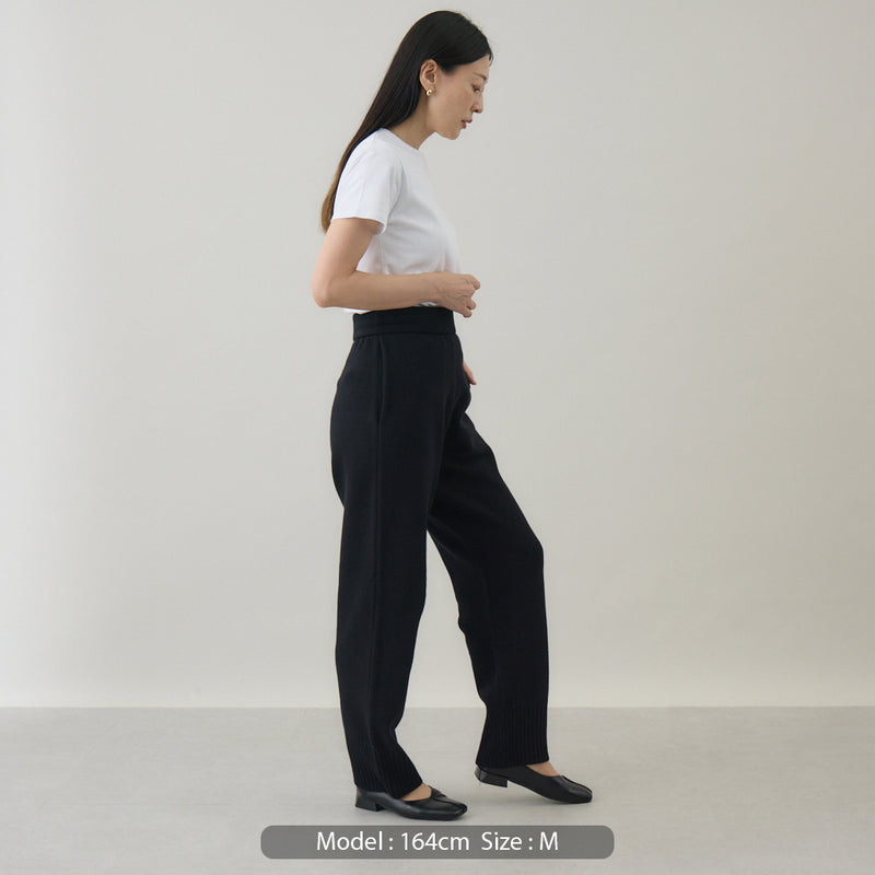 ウールカシミヤ ニットパンツ
