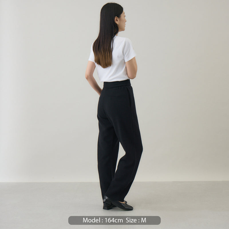 ウールカシミヤ ニットパンツ