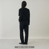 ウールカシミヤ Vネックカーディガン ショート