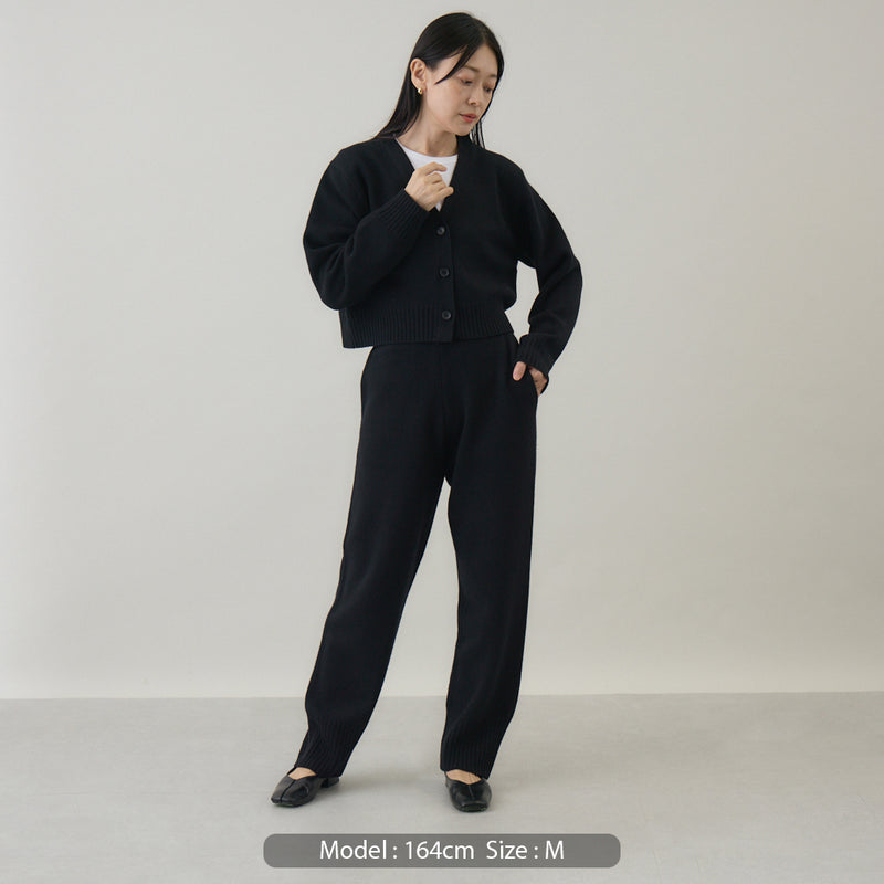 ウールカシミヤ ニットパンツ