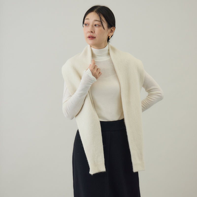 ベビーアルパカ混ストール｜kuros’別注色 日本製