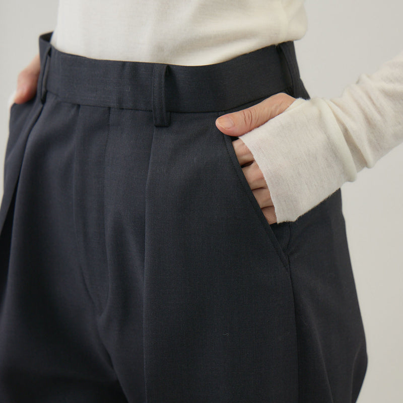 ウールタックワイドパンツ | ウール100％ ユニセックス