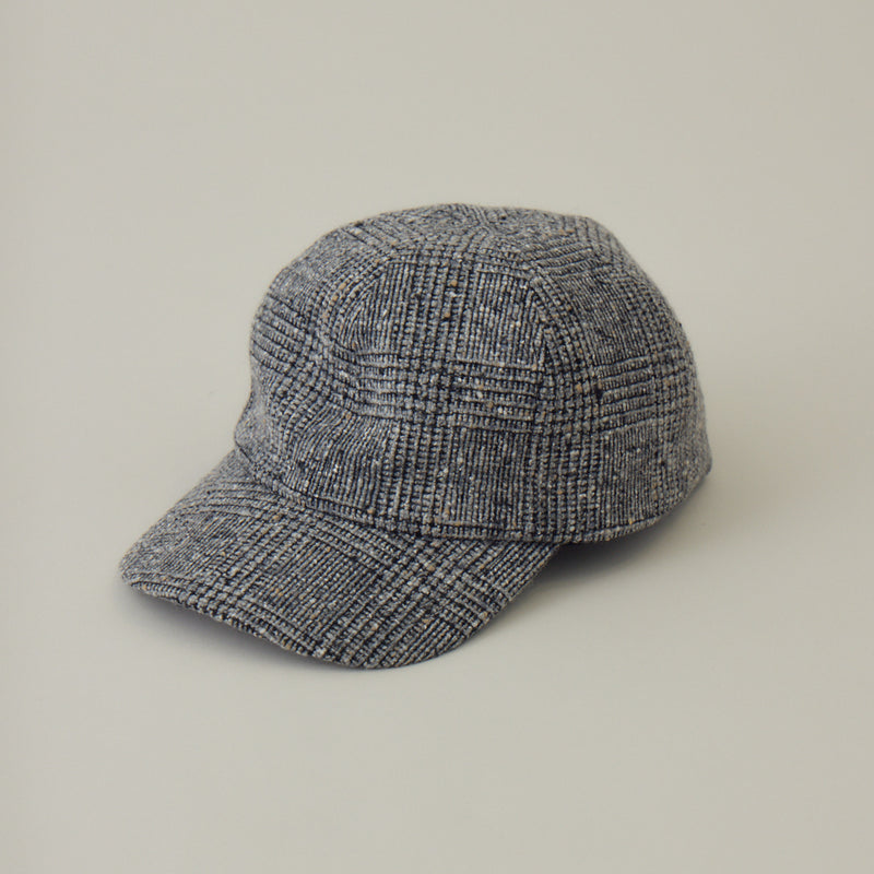 【Nine Tailor × kuros’別注】ウールシャギーキャップ｜チェック柄 日本製