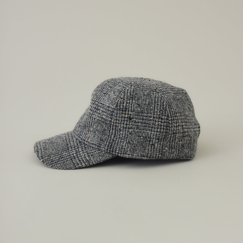 【Nine Tailor × kuros’別注】ウールシャギーキャップ｜チェック柄 日本製