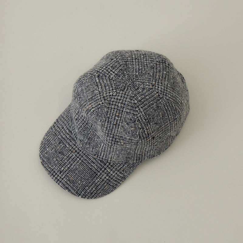【Nine Tailor × kuros’別注】ウールシャギーキャップ｜チェック柄 日本製