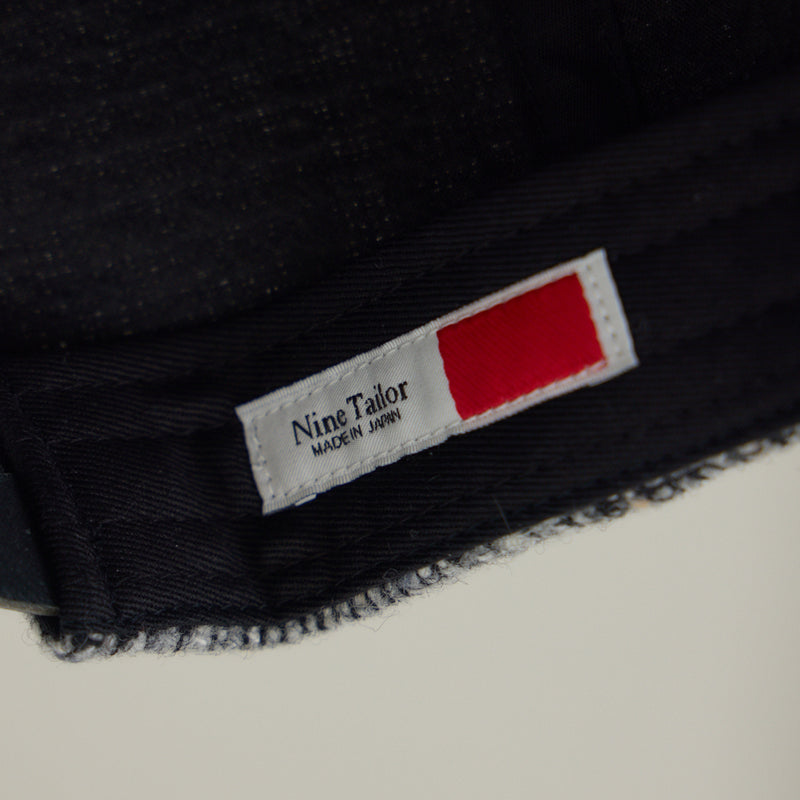 【Nine Tailor × kuros’別注】ウールシャギーキャップ｜チェック柄 日本製