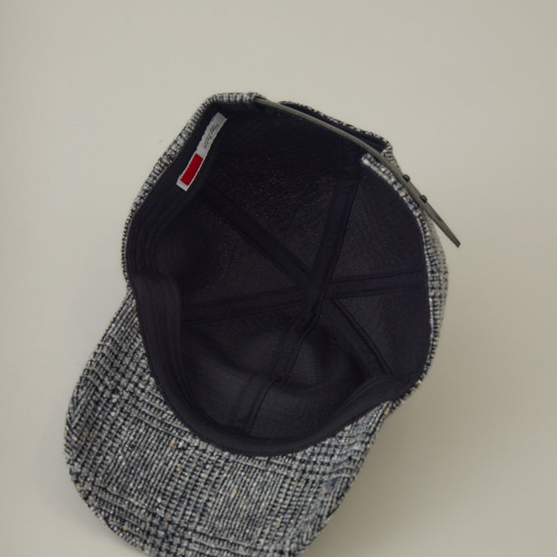 【Nine Tailor × kuros’別注】ウールシャギーキャップ｜チェック柄 日本製