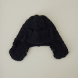 あったか耳付きニット帽｜手編み ウール100％ 日本製