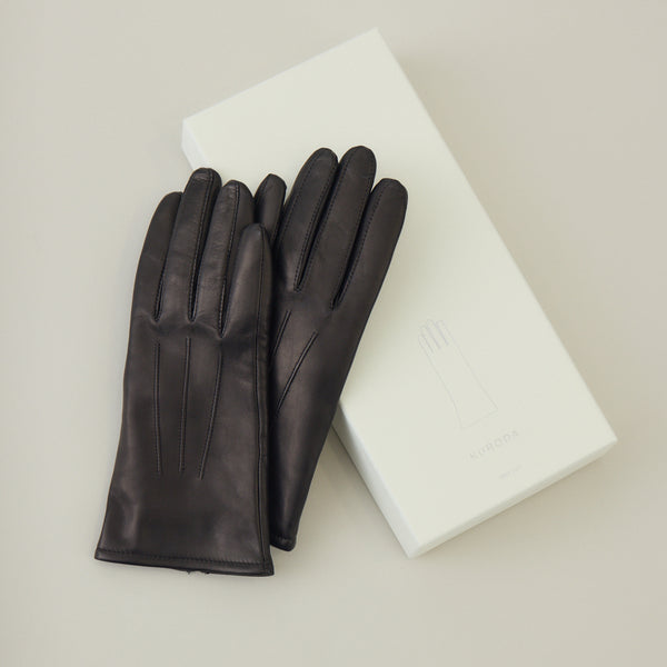 極美品 1回使用 DOLCE&GABBANA 羊皮 バックスキン 黒 グローブ 極美品 1