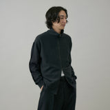 TWILL JERSEY TRACK JACKET/ BLACK ｜日本製 メンズ