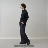 PLATING STITCH COTTON JERSEY SHIR/ BLACK | 日本製 メンズ