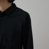 PLATING STITCH COTTON JERSEY SHIR/ BLACK | 日本製 メンズ