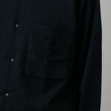 PLATING STITCH COTTON JERSEY SHIR/ BLACK | 日本製 メンズ