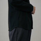 PLATING STITCH COTTON JERSEY SHIR/ BLACK | 日本製 メンズ