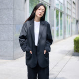 【kuros’オリジナル】リラックスフィット シングルテーラードジャケット | ストレッチ 日本製 男女兼用