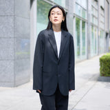 【kuros’オリジナル】リラックスフィット シングルテーラードジャケット | ストレッチ 日本製 男女兼用