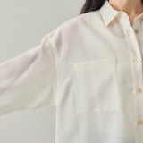 【kuros'オリジナル】スリットシースルーシャツ｜シアー ドライタッチ レディース