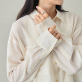 【kuros'オリジナル】スリットシースルーシャツ｜シアー ドライタッチ レディース