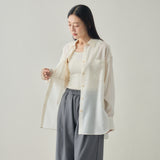 【kuros'オリジナル】スリットシースルーシャツ｜シアー ドライタッチ レディース