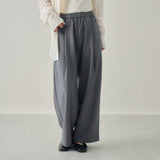 【kuros'オリジナル】イージーワイドタックパンツ | ウエストゴム オールシーズン可 男女兼用