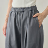 【kuros'オリジナル】イージーワイドタックパンツ | ウエストゴム オールシーズン可 男女兼用