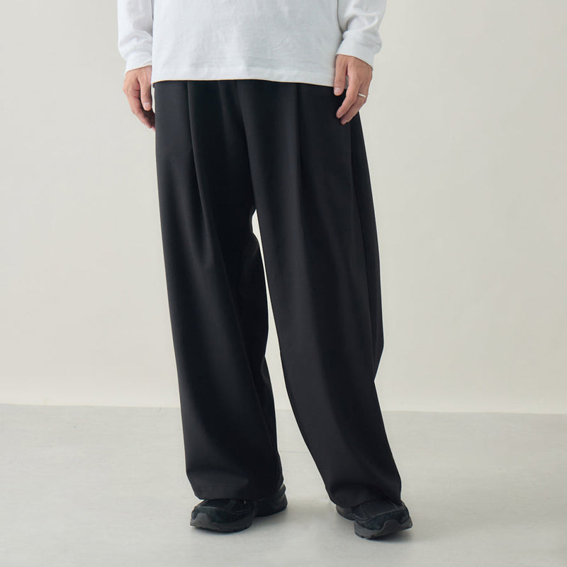 kuros'オリジナル】イージーワイドタックパンツ | ウエストゴム オール