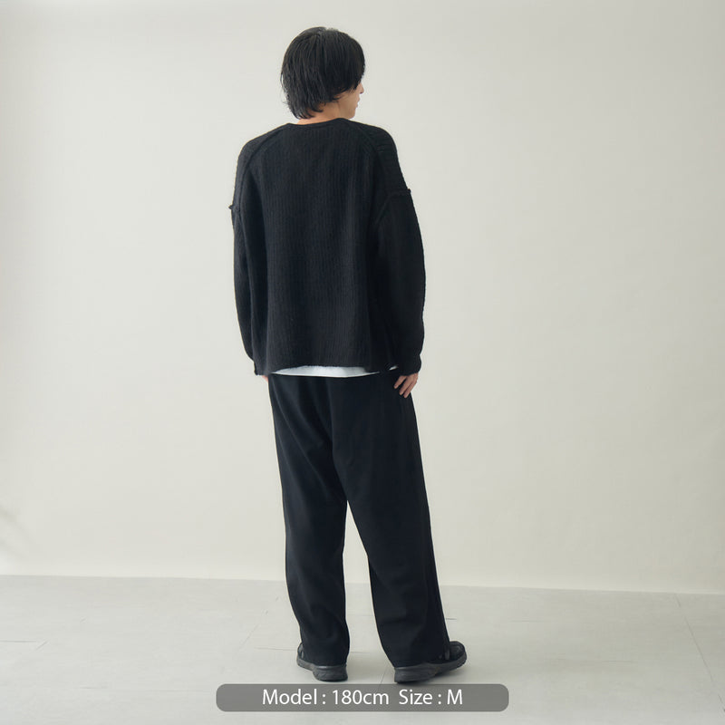 モヘアニットカーディガン｜モヘア混 ゆったり ユニセックス