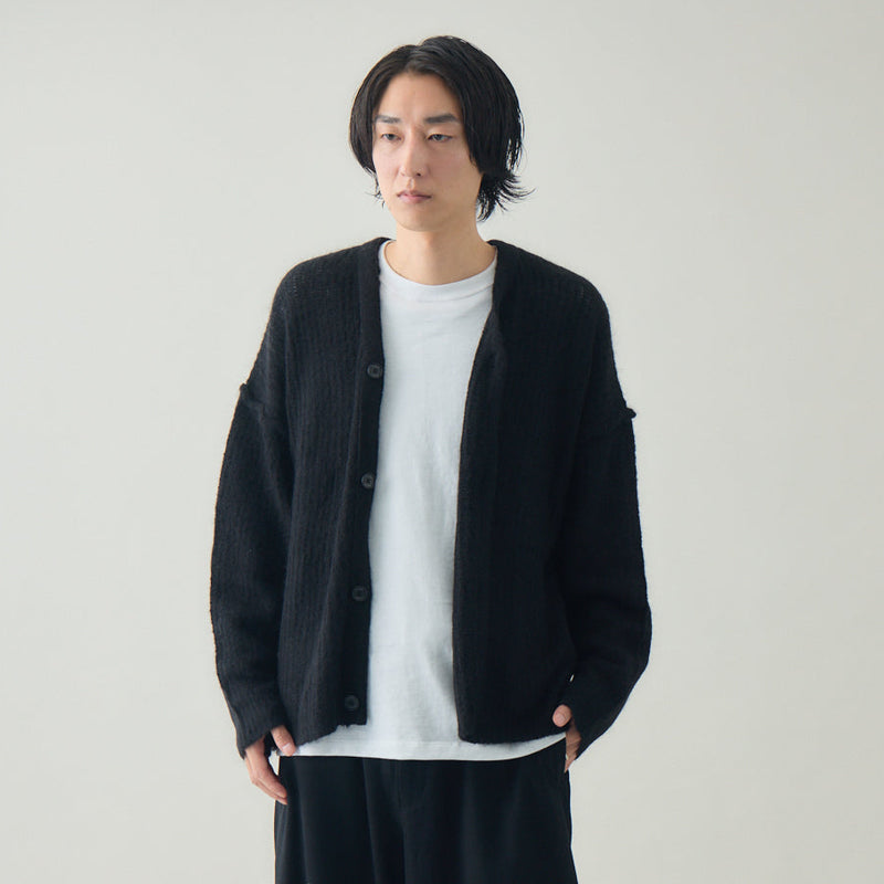 モヘアニットカーディガン｜モヘア混 ゆったり ユニセックス