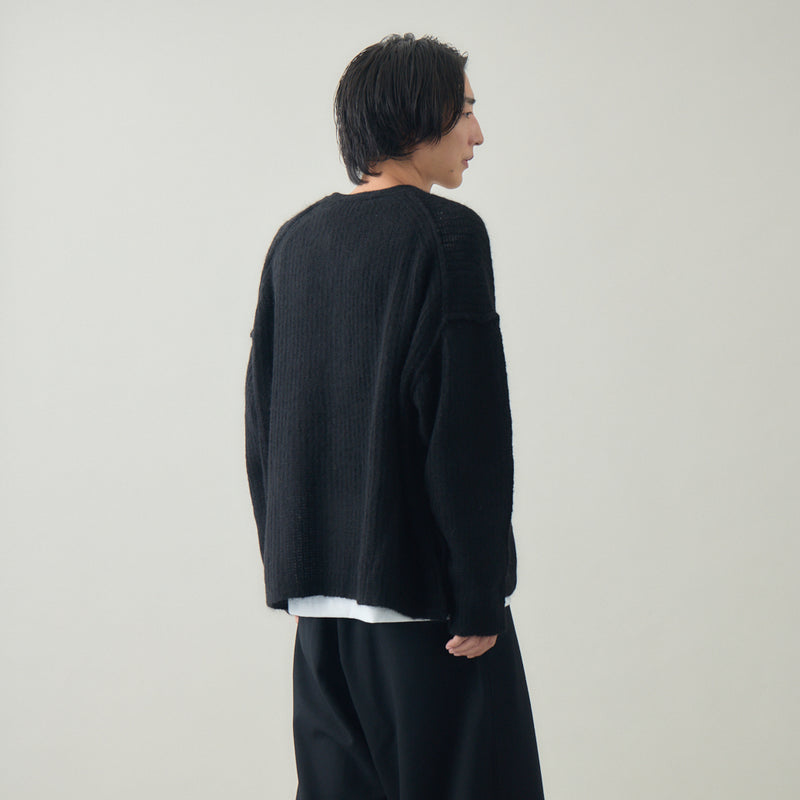 モヘアニットカーディガン｜モヘア混 ゆったり ユニセックス