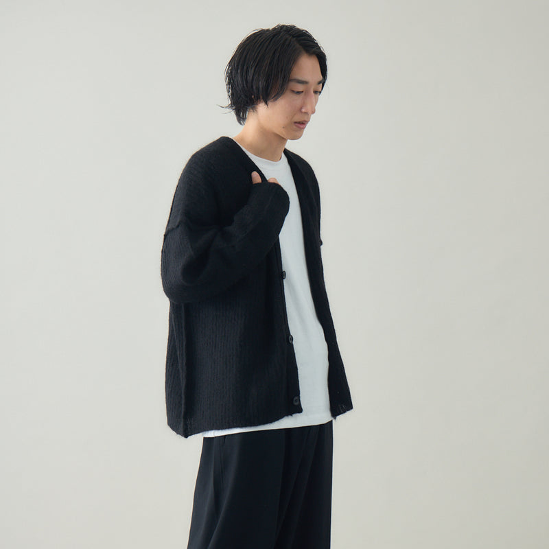 モヘアニットカーディガン｜モヘア混 ゆったり ユニセックス