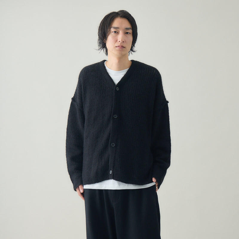 モヘアニットカーディガン｜モヘア混 ゆったり ユニセックス