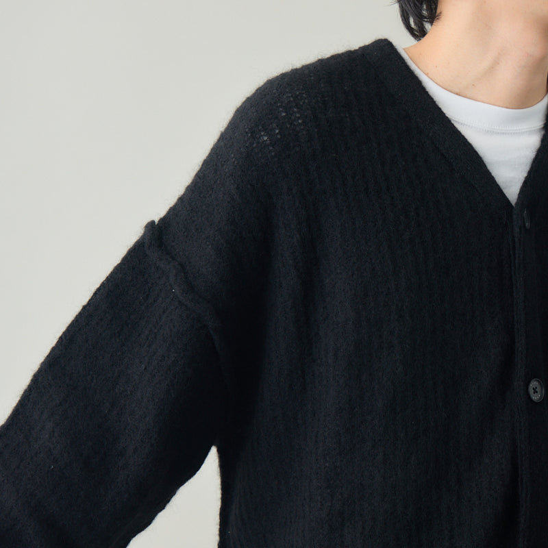 モヘアニットカーディガン｜モヘア混 ゆったり ユニセックス