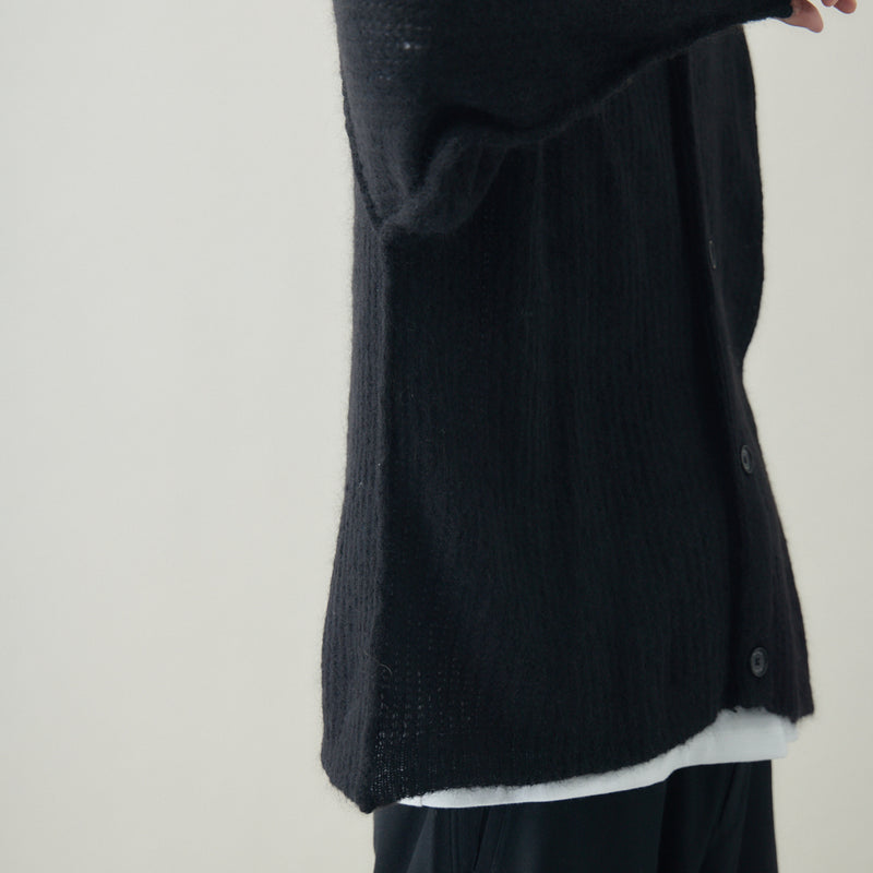 モヘアニットカーディガン｜モヘア混 ゆったり ユニセックス