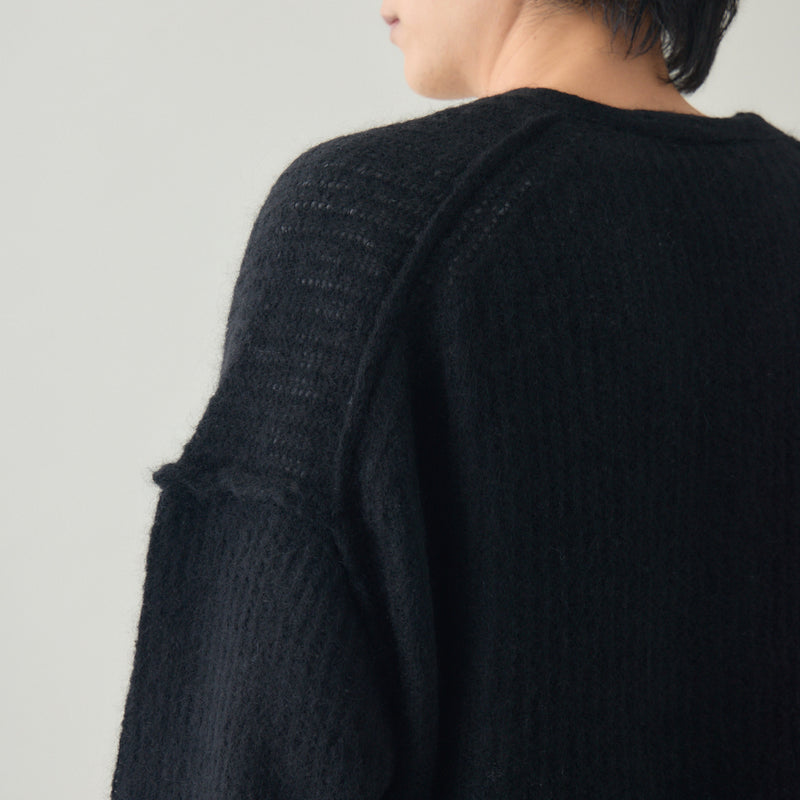 モヘアニットカーディガン｜モヘア混 ゆったり ユニセックス